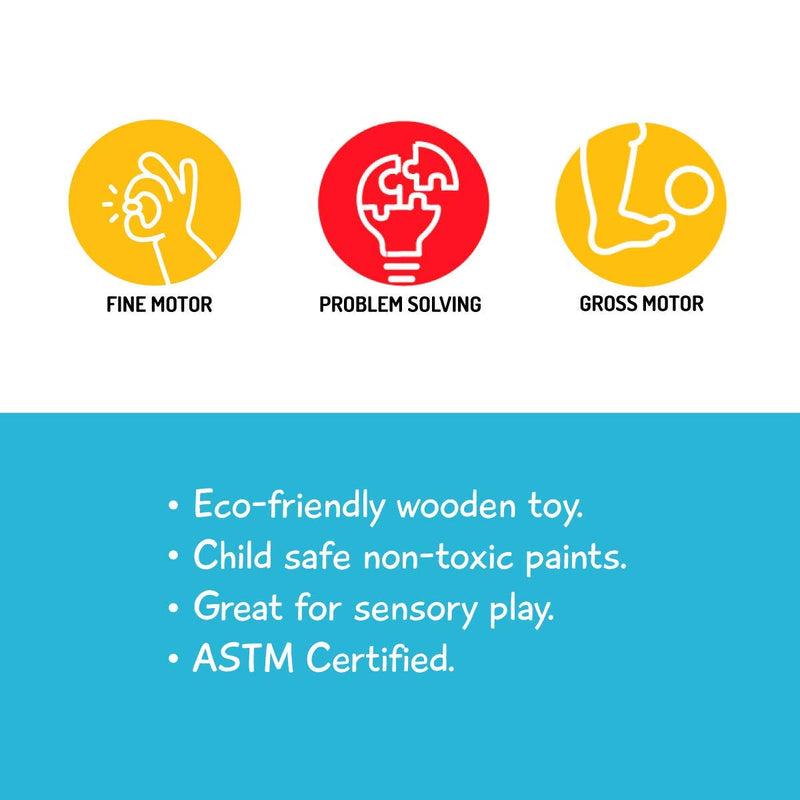 Shumee Activity Toys (Wooden Roly Bowly Pins Set) - BeesActive Australia
