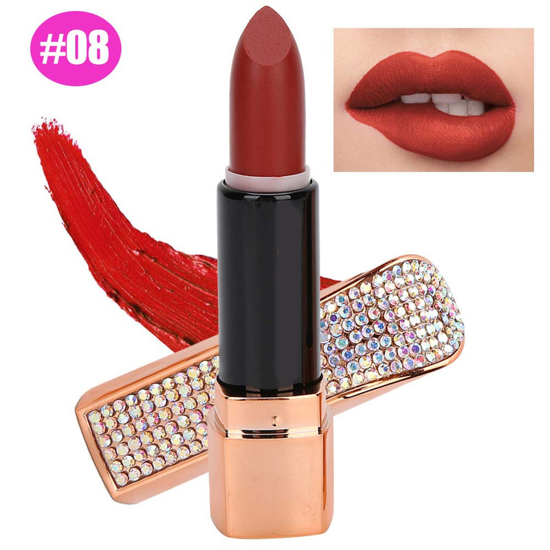Lipstick Lipstick Set 3 Colors Matte Lipstick Long?lasting Moisturizing Nourishing Lip Makeup Cosmetic Makeup Set for Women Soft and Delicate Texture Not Stick to the Cup Gift Box Packaged(08#) 08# - BeesActive Australia
