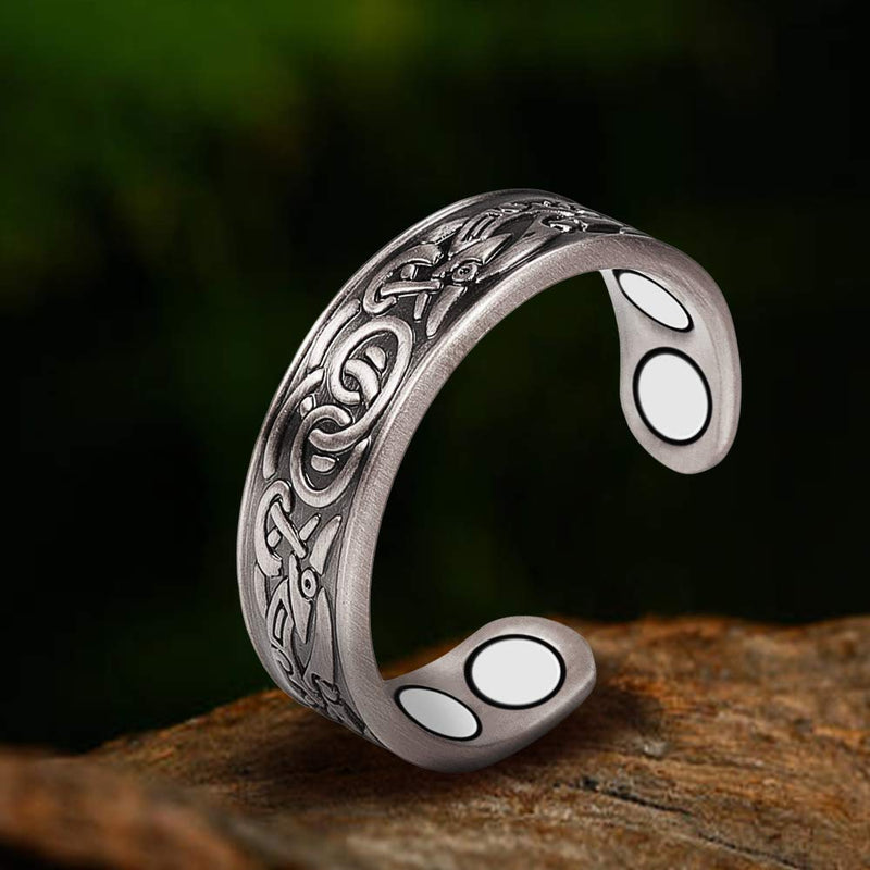 Silver Pure Copper Magnetic Rings, Copper Rings for Women with 4 Magnets, Jewelry for Ladies - BeesActive Australia