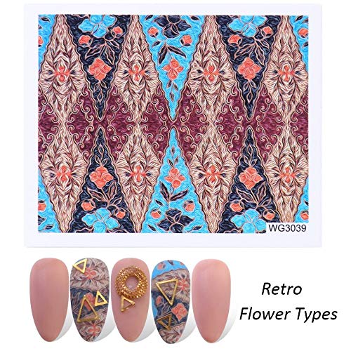 NAIL ANGEL 45 Sheets Nail Art Water Decals Water Transfer Sticker Snowflake Prints Abstract Art Design Different Pattern Decals for fingernail and toenail Manicure (45sheets) 10081 - BeesActive Australia