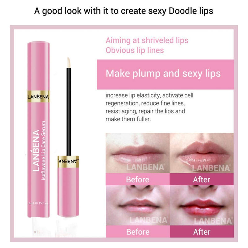 100% Natural Instant Lip Plumper With Fast Acting Peptides & Hyaluronic Synthesis - Moisturizing Serum Complex for Healthy, Plump Lips Yiitay A - BeesActive Australia