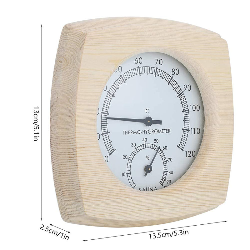HERCHR 2-In-1 Wood Thermo-Hygrometer,Sauna Thermometer and Hygrometer,Digital Sauna Room Thermometer Hygrometer,Sauna Wooden Thermometer Sauna Temperature Humidity Meter Wooden Sauna Accessories - BeesActive Australia