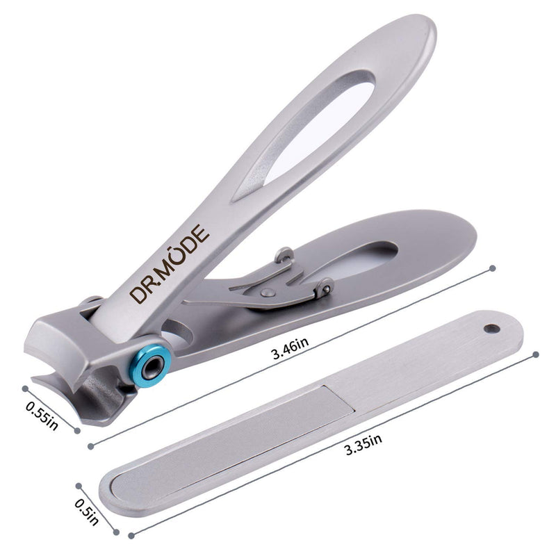 Nail Clippers for Thick Nails - DRMODE 15mm Wide Jaw Opening Extra Large Toenail Clippers Cutter with Nail File for Thick Nails, Heavy Duty Fingernail Clippers for Men, Seniors silver set - BeesActive Australia