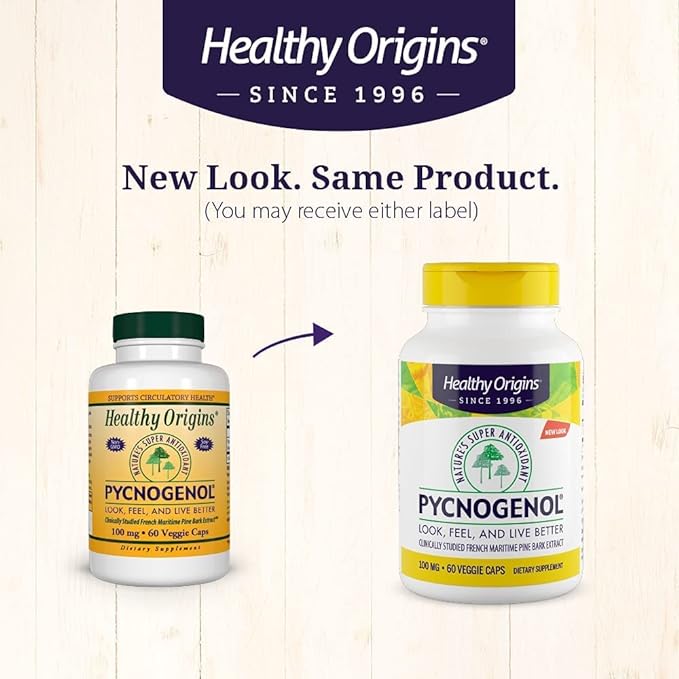 Healthy Origins, Pycnogenol, 100 mg, 60 Vcaps - BeesActive Australia