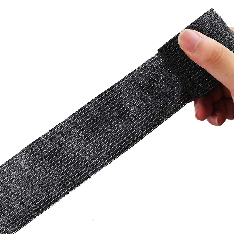 Mintice™ 10 X Self Adhesive Cohesive Wrap Bandages Strong Elastic First Aid Tape Skin Color for Wrist Ankle Sport 4.5mx5cm Black - BeesActive Australia