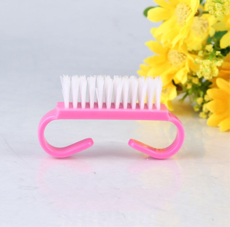 yueton 12pcs Colorful Nail Art Dust Clean Brush, Manicure Tool Nail Handle Brushes with Poly Bristles - BeesActive Australia