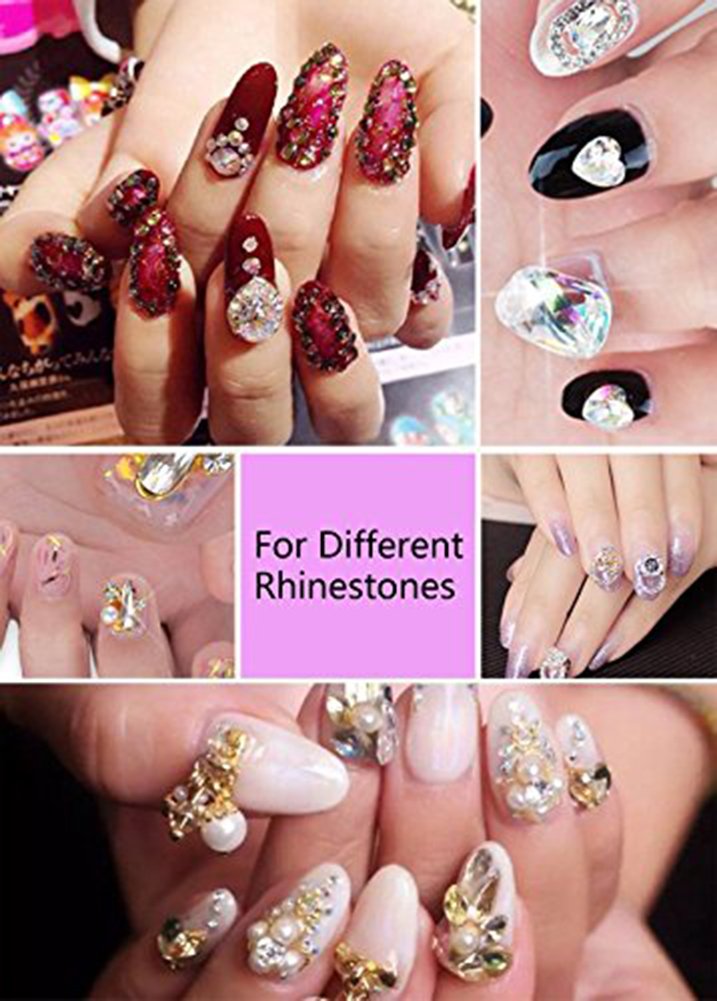 Minejin Nail Art Rhinestone Glue Gem Super Sticky Jewelry 8ml Gel Diamond Polish Decoration With Pen Tools UV Light Cured Needed 2Box 2 Boxes Glue - BeesActive Australia