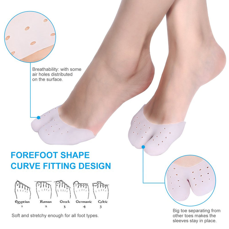Toe Sleeve Pads,Toe Sleeve Protection Ball of Foot Cushion Blisters Pad Insoles Silicone Bunion Sleeves - BeesActive Australia