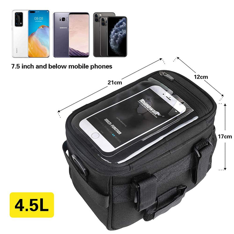 Rhinowalk Bike Handlebar Bag Waterproof Bicycle Bag with Touchscreen Cell Phone Holder Professional Cycling Accessories - BeesActive Australia