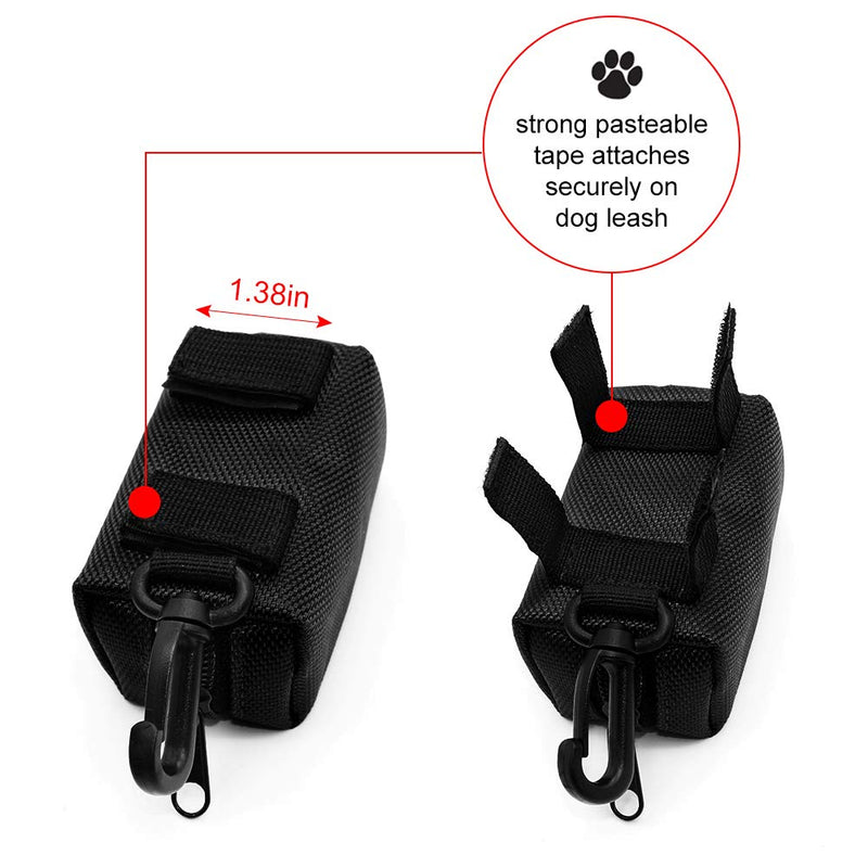 SLOSN 3 Pack Pet Waste Bag Dispenser Dog Poop Bag Holder with Zippered Portable Dog Poop Bag Holder with Hook for Leash,Great Accessory for Walking, Running with Dog RoseRed Green Black - BeesActive Australia