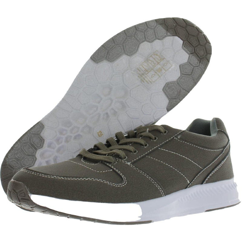 Weatherproof Vintage Mens Faux Leather Lifestyle Casual and Fashion Sneakers 9.5 Grey - BeesActive Australia