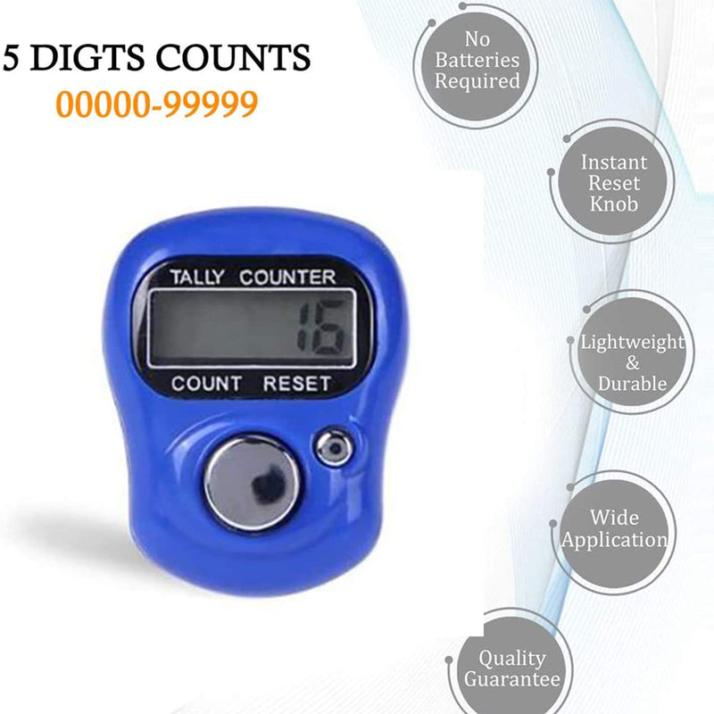 Electronic Finger Counter,5 Digit LCD Electronic Digital Display Finger Hand Tally Counter Counting for Golf,Goods Counting,Lap & Knitting A-4pack - BeesActive Australia