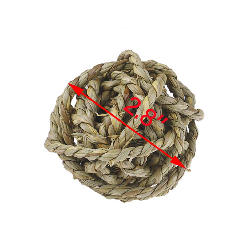 Small Animal Ball Toy, Rabbit Activity Toy, Small Animal Chew Toys Grass Ball for Hamsters Gerbils Bunny Rabbits Guinea Pigs 15 Pcs - BeesActive Australia