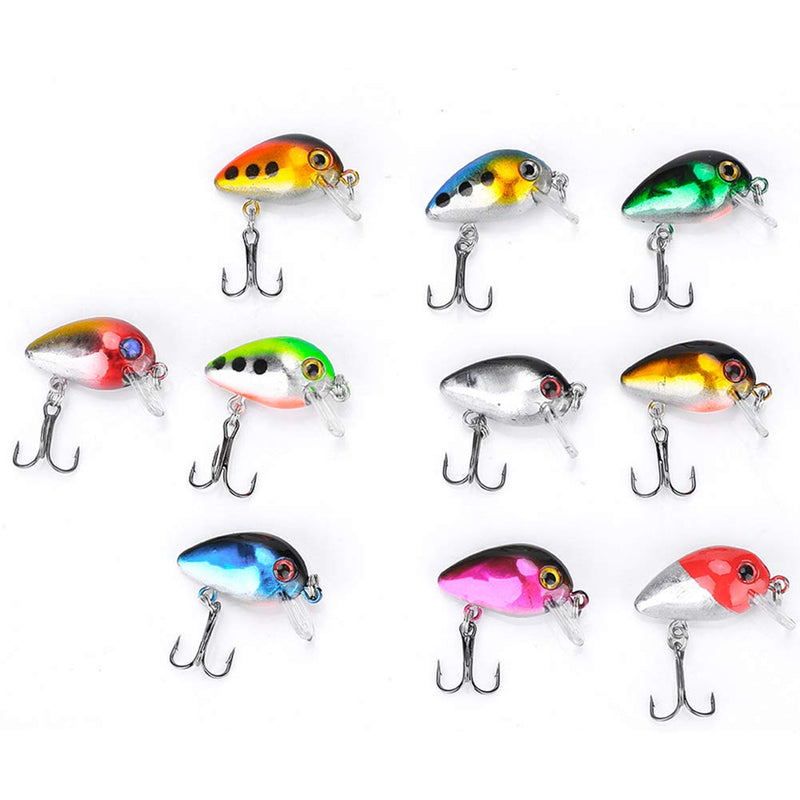 Keenso Fishing Lures Kit, 10pcs Saltwater Fishing Baits Artificial Soft Plastic Fishing Lures Set Lifelike Swimbait Freshwater Fishing Lures with Storage Box - BeesActive Australia