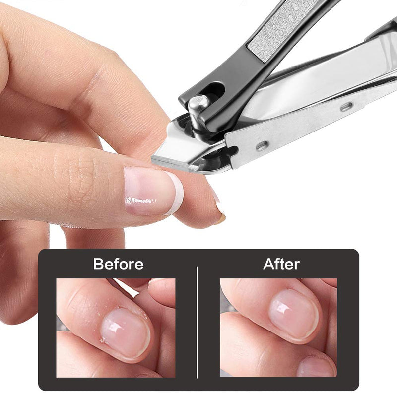 Codream Fingernail Toenail Clippers Set - Professional No Splash Nail Cutter with Catcher Unique Bionics Design for Men, Seniors, Adults - 3 PCS Nail Clippers Set Set A - BeesActive Australia