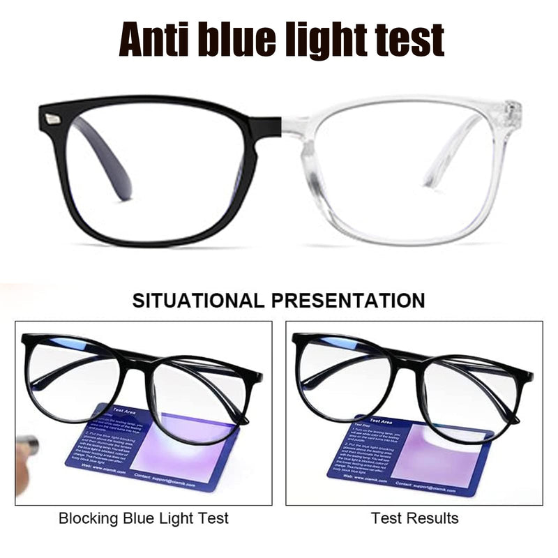 2Pcs Blue Light Blocking Glasses,Bue Light Glasses Anti-Glare Glasses,Blue Light Blocking Reading Glasses Blue Light Glasses Womens or Blue Light Glasses Men,Clear Glasses Light to Prevent Eye Fatigue - BeesActive Australia
