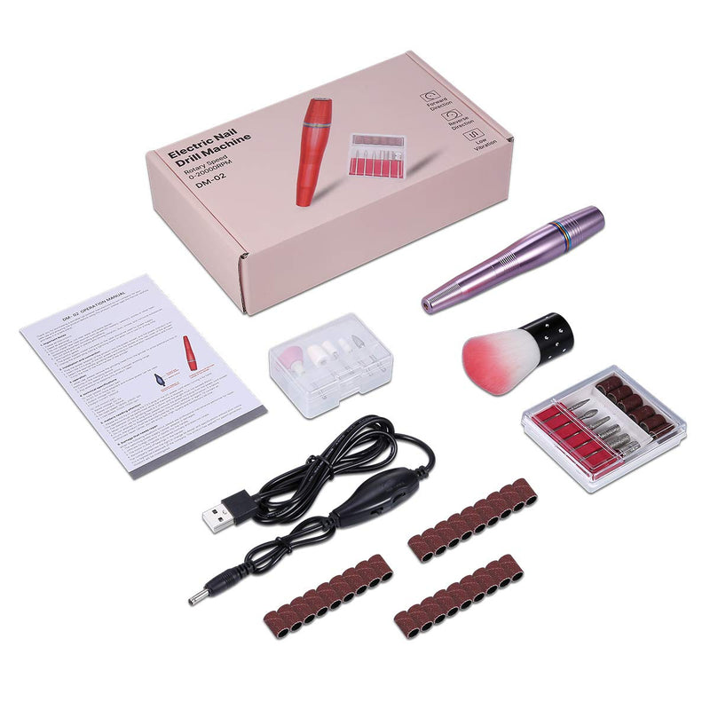 ORIA Nail Drill Set, Electrical Nail File Kit for Acrylic, Gel Nails, Pedicure Polishing Shape Tools for Acrylics Gel Nails - BeesActive Australia