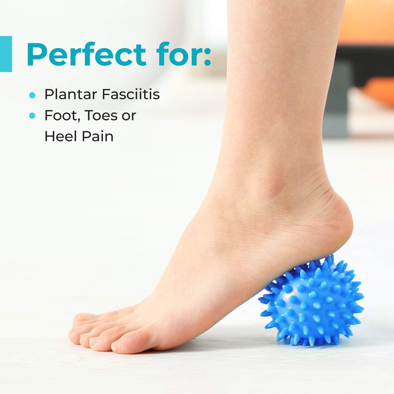Beenax Spiky Massage Balls (Set of 3) - Perfect for Plantar Fasciitis, Trigger Point, Deep Tissue, Myofascial Release, Reflexology - Designed to Relieve Stress and Relax Tight Muscles - 6cm, 8cm, 10cm - BeesActive Australia