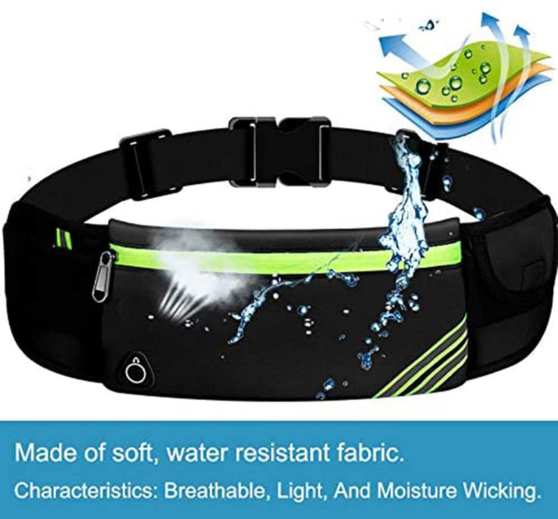 Running Belt Waist Bag Pack, Black Fanny Pack for Women Men, Phone Holder for Running Accessories - BeesActive Australia