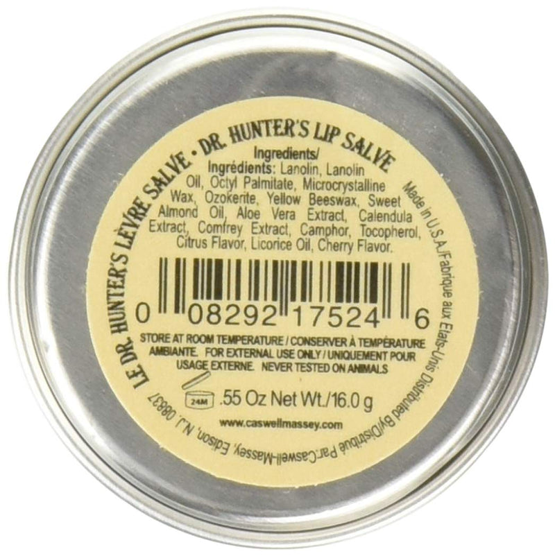 Dr. Hunter’s Lip Salve - All Natural Lip Balm And Moisturizer For Dry, Cracked And Chapped Lips - 0.55 Ounce 1 Pack - BeesActive Australia