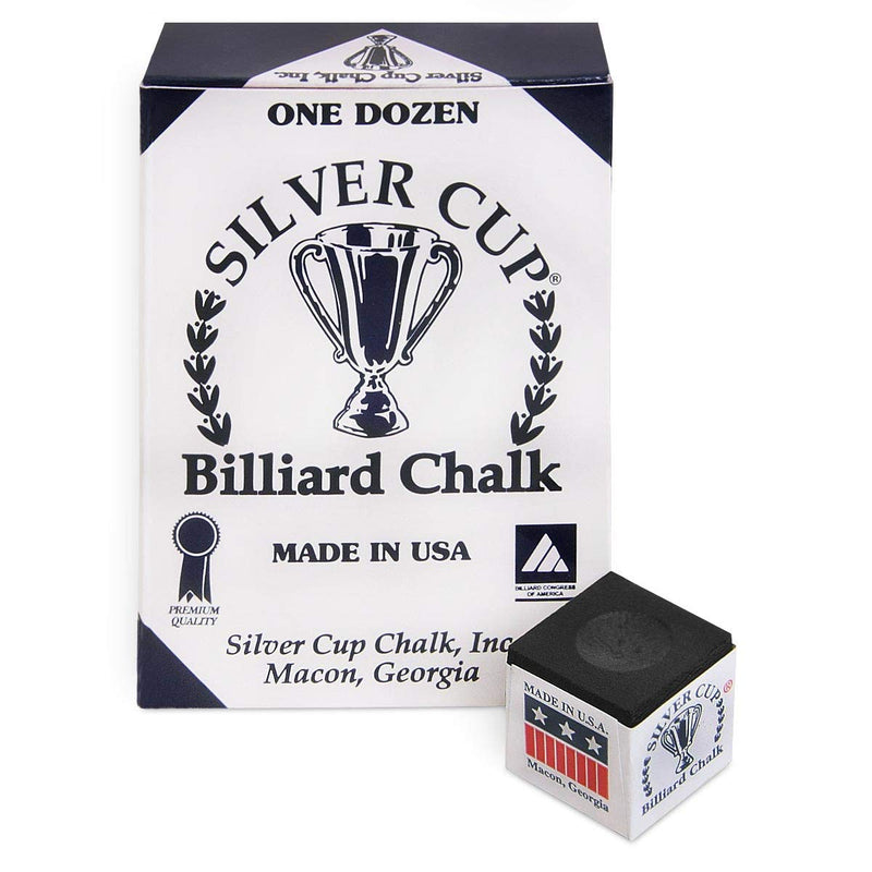 Silver Cup Billiard CHALK - ONE DOZEN Black - BeesActive Australia