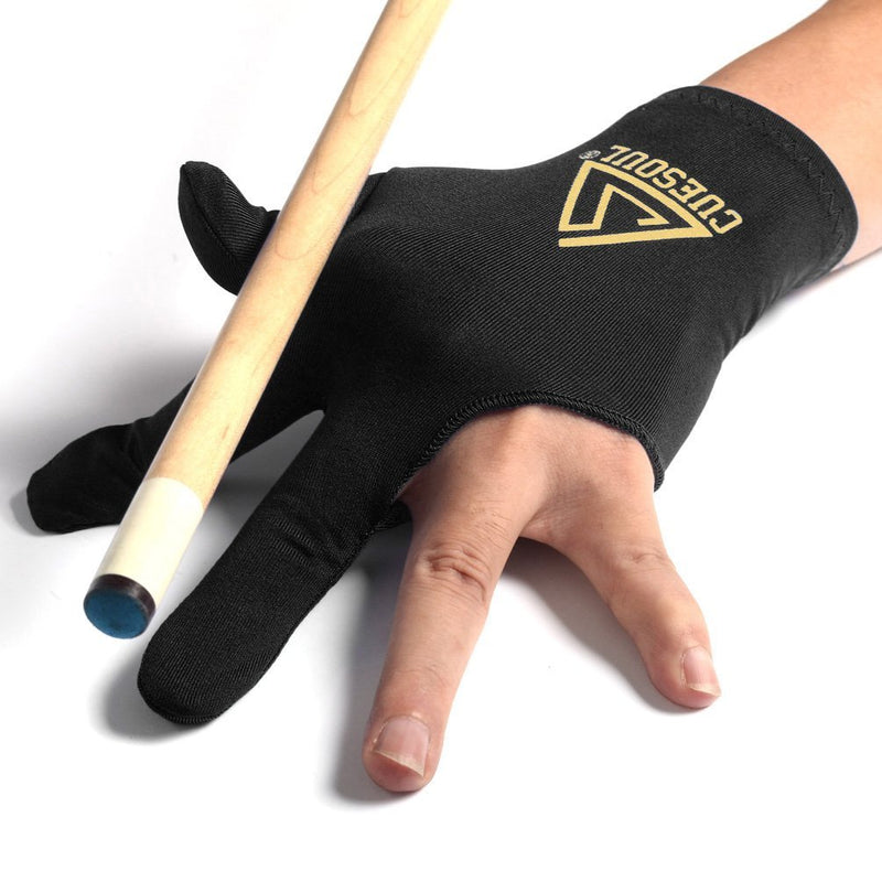 [AUSTRALIA] - CUESOUL 10pcs/Set 3 Finger Billiards Gloves Pool Cue Gloves black 