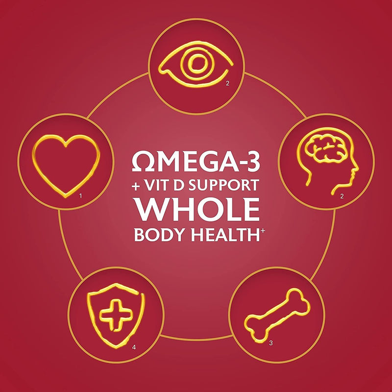 Seven Seas Omega-3 Fish Oil Extra Strength, One-A-Day, Vitamin D, 1250 mg Fish Oil, 750 Mg Omega-3 + 250 mg, 30 High Strength Tablets - BeesActive Australia