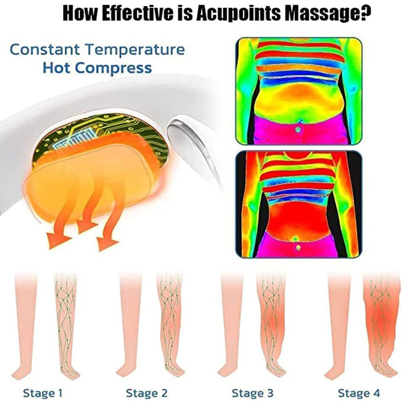 Neck Massager, Electric Neck Massager, Snap-On Neck Massager for Neck Pain Relief, Intelligent Deep Tissue Cordless Pulse Neck Massager, Smart Portable Massager for Home Office Car Outdoor - BeesActive Australia