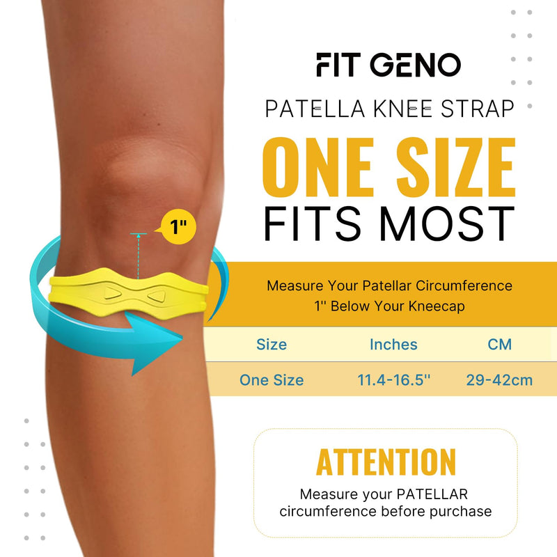 Fitgeno Knee Strap Patella Support: Knee Band for Patellar Tendon Pain Relief - Knee Brace for Tendonitis Jumpers Running Sports Basketball Men Women 2 Packs - BeesActive Australia