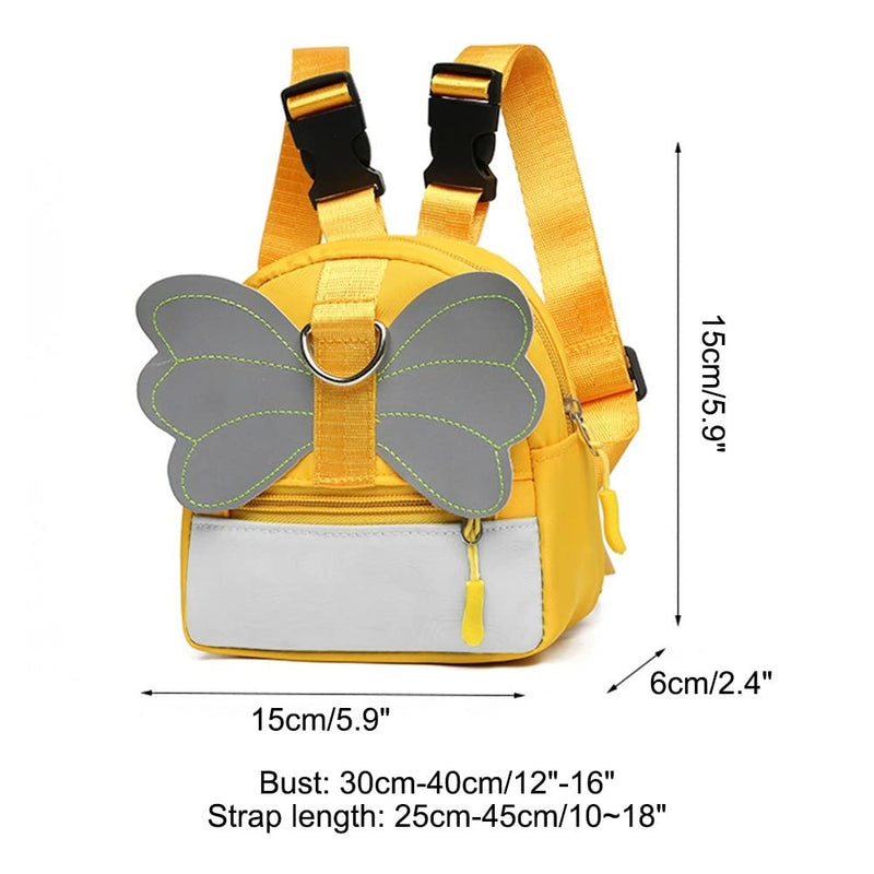 DONGKER Dog Backpack Harness, Pet Saddle Bag Adjustable for 4-10 lb Small Medium Dog beige yellow - BeesActive Australia
