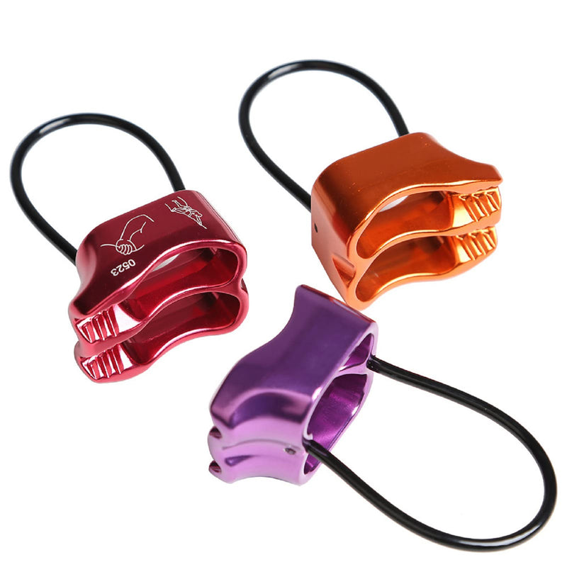 Yundxi 25KN Rappel ATC Belay Device Aluminum V-grooved Rock Climbing Rappelling Descender Safety Equipment Orange - BeesActive Australia