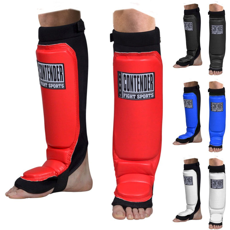 [AUSTRALIA] - Contender Fight Sports Grappling MMA Shin Guards Youth Large Black 