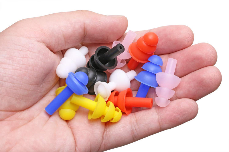 Tupalizy Reusable Soft Flexible Silicone Swimming Ear Plug Waterproof Comfortable Earplug for Sleeping, Showering, Bathing, Learning, Concerts, Shooting, Noise Reduction and Hearing Protection, 6Pairs - BeesActive Australia
