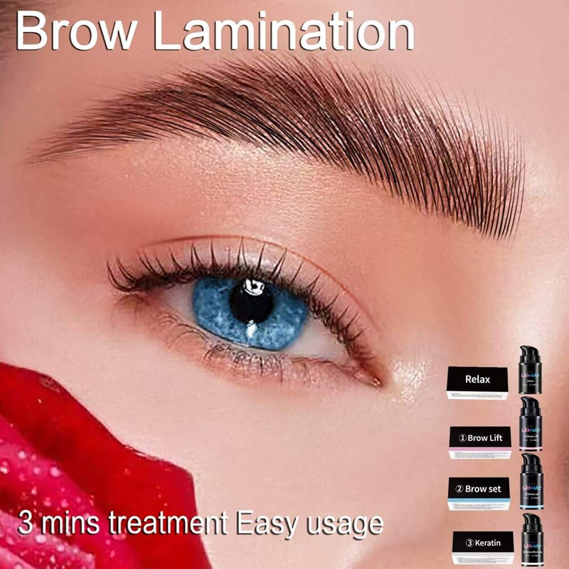 Libeauty 3 Minute Brow Lamination Kit，Eyebrow Lift Kit, Brow Lift For Trendy Fuller Brow Look Professional Or DIY Brow Lifting With Eyebrow lamination Brushes Eyebrow Perm Tool 28 Piece set - BeesActive Australia