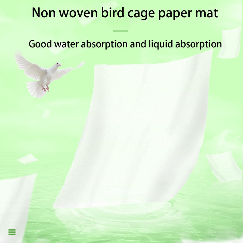 Toysructin 100 Sheets Bird Cage Liner, 12.6X12.6 Inch Disposable Absorbent Birdcage Liners Thicken Non-Woven Birdcage Tray Liner Paper, Precut Pet Animal Cages Cushion Cuttable Pets Cage Accessories 12.6*12.6inch white - BeesActive Australia