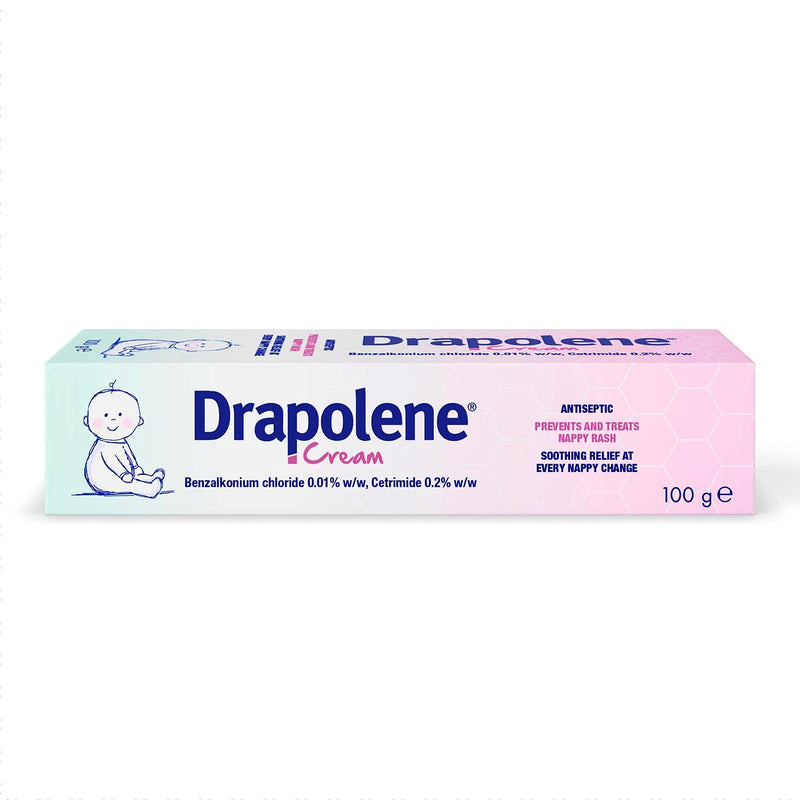 Drapolene Antiseptic Cream for Effective Relief from Nappy Rash by UDG LTD OTC EDI, 100 g - BeesActive Australia