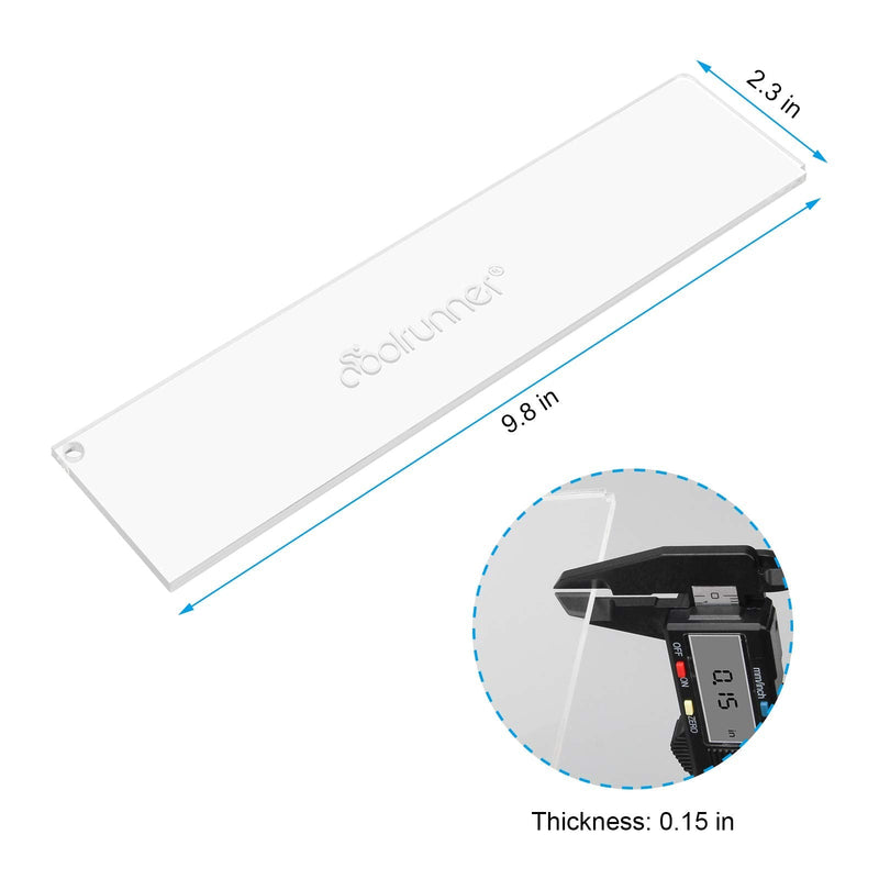 Coolrunner Ski Wax Scraper Heavy Duty Snowboard Wax Scraper with Right Notch for Removing The Extra Cooled Wax from The Skis Snowboards (9.8 * 2.3 * 0.15 in) - BeesActive Australia