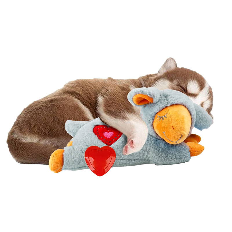 All For Paws Heartbeat Dog Toy,Dog Anxiety Relief,Dog Toys,Pet Toys,Dog Anxiety Relief Behavioral Training Aid Toy Grey Sheep 38cm - BeesActive Australia