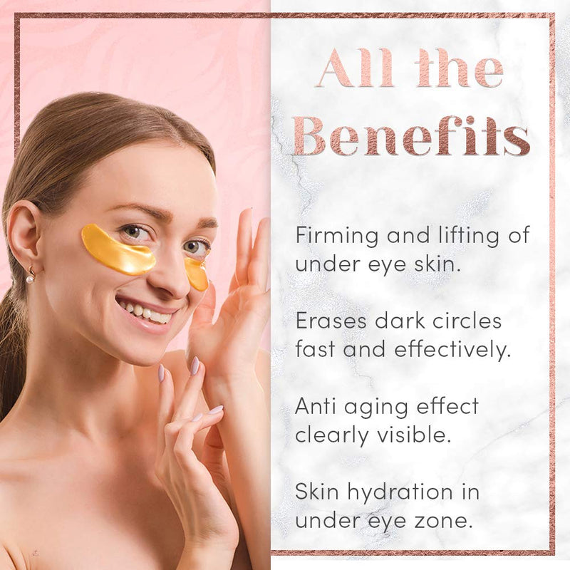 24k Gold Collagen Eye Pads Mask (Gold) - BeesActive Australia
