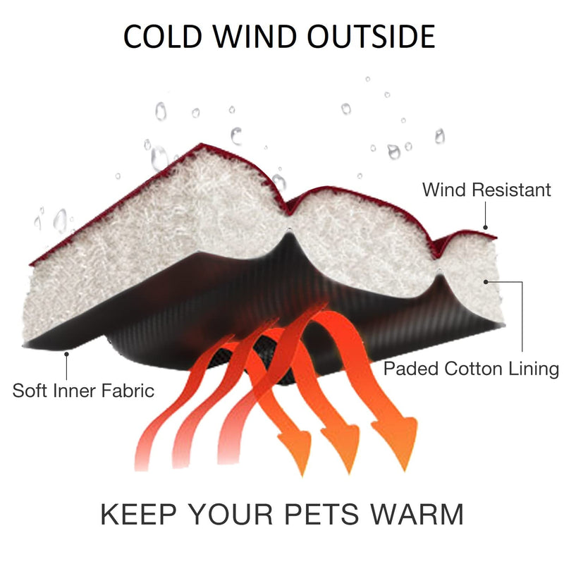 lesypet Dog Warm Winter Coat, Doggy Coats for Small Dogs Wind Resist Paded Warm Jacket for Puppy Pink - BeesActive Australia