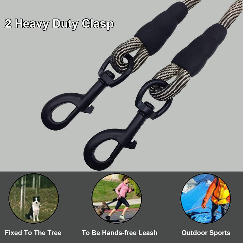 BTINESFUL 20FT Dog Tie-Out Rope + Bungee Dog Leash Extension (Black) - BeesActive Australia