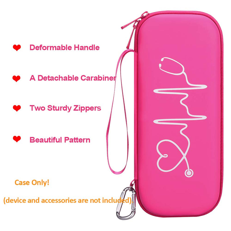 BOVKE Travel Stethoscope Case for 3M Classic III, Lightweight II S.E, Cardiology IV, MDF Acoustica Deluxe Stethoscopes - Extra Room fits Penlight EMT Medical Scissors Nurse Accessories, Raspberry Rasberry - BeesActive Australia