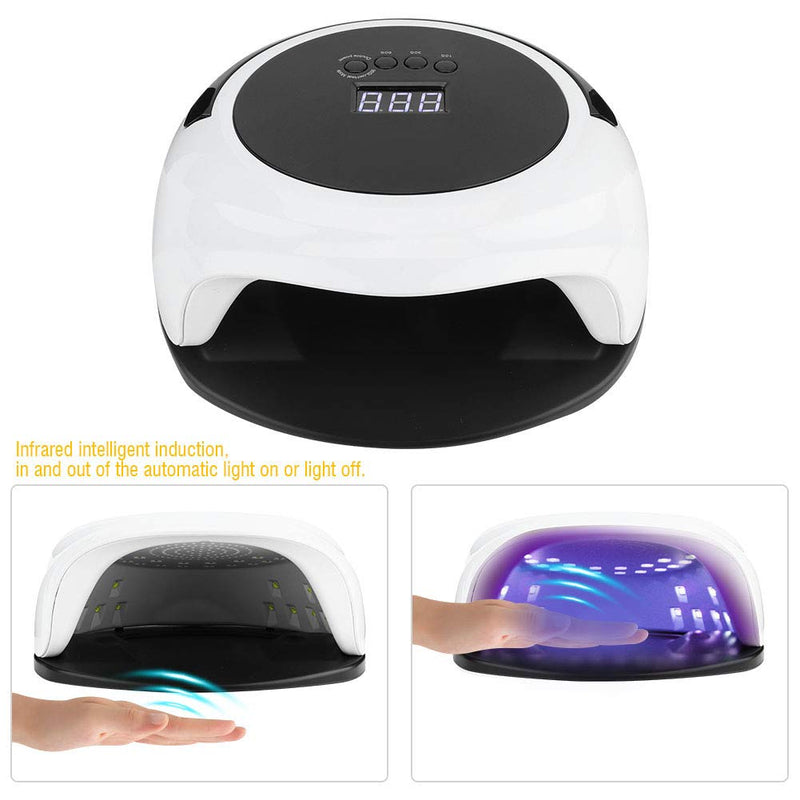 75W UV LED Nail Lamp Dryer, Professional Intelligent Nail Art Dryer Nail Gel Polish Curing Manicure Nail Dryer Light Curing Lamp with Timer/Sensor for Led UV Gel Nail Polish(US) Us - BeesActive Australia