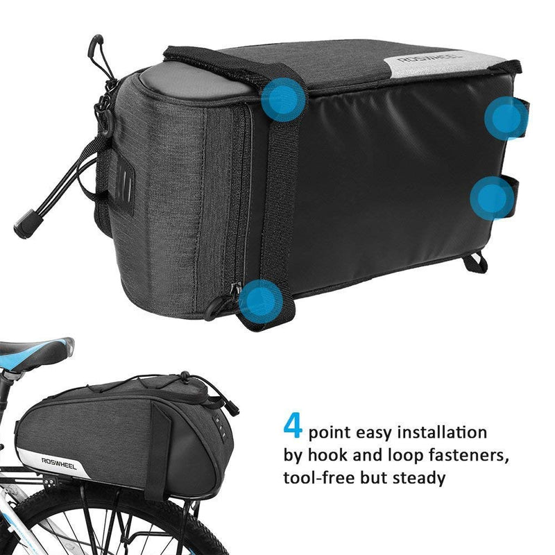 Roswheel Essential Series Convertible Bike Trunk Bag/Pannier Bicycle Rack Trunk Bag (7l) - BeesActive Australia