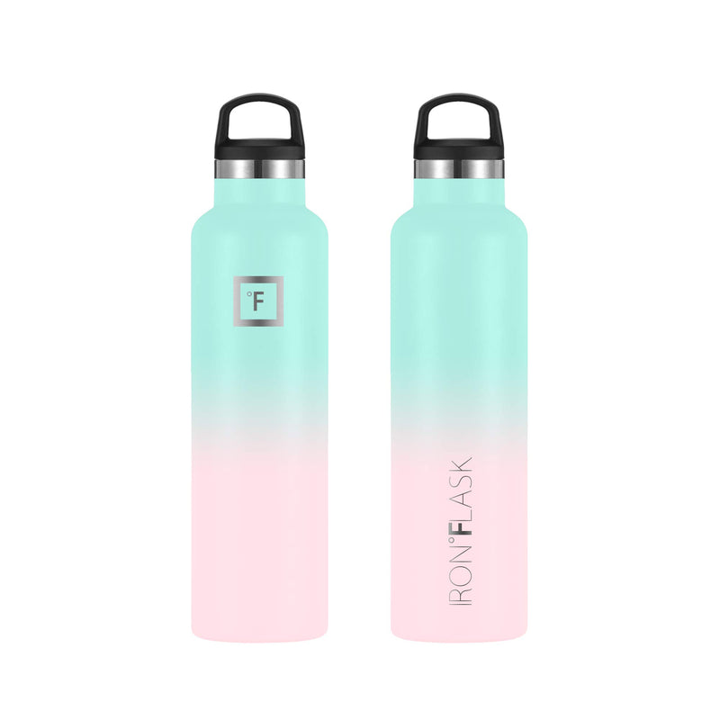 IRON °FLASK Sports Water Bottle - 12oz,16oz,20oz,24oz,32oz,64oz, 3 Lids (Spout Lid), Vacuum Insulated Stainless Steel, Hot Cold, Modern Double Walled, Simple Thermo Mug, Standard Hydro Metal Canteen 12 Oz Bubble Gum - BeesActive Australia