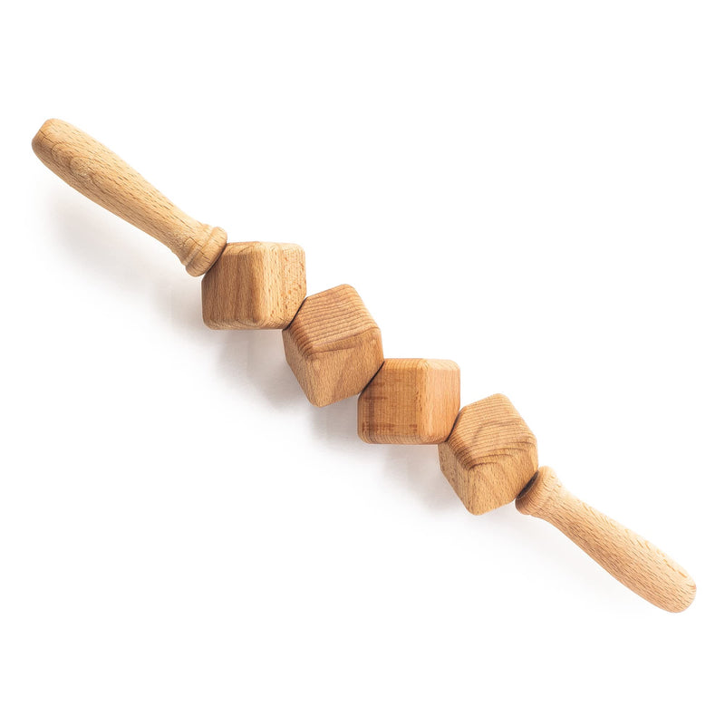 Tuuli Accessories Anti Cellulite Massage Roller Dice Roller Tool Massager Maderotherapy Wooden 40 cm - BeesActive Australia