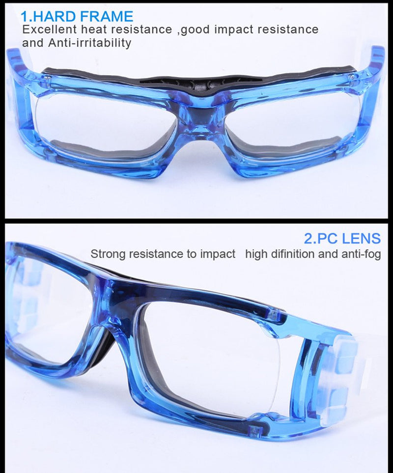 Kagogo Sports Protective Basketball Glasses Safety Goggles for Adults Football Transparent White001 - BeesActive Australia