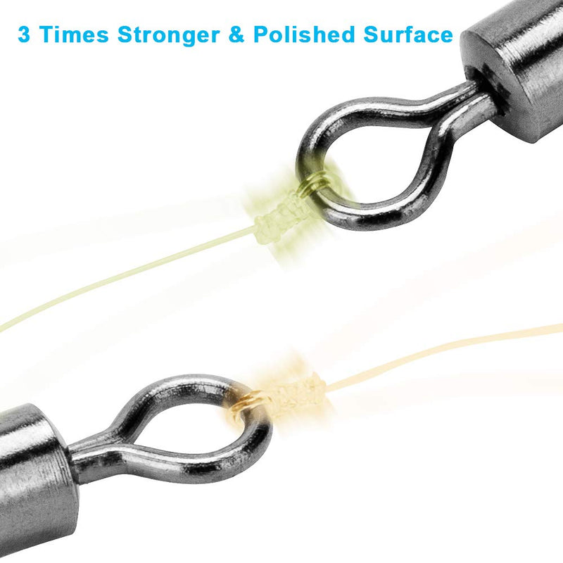 Siasky Fishing Swivels, 200pcs Barrel Swivels Fishing Stainless Steel Swivel Fishing for Saltwater Freshwater Fishing - BeesActive Australia