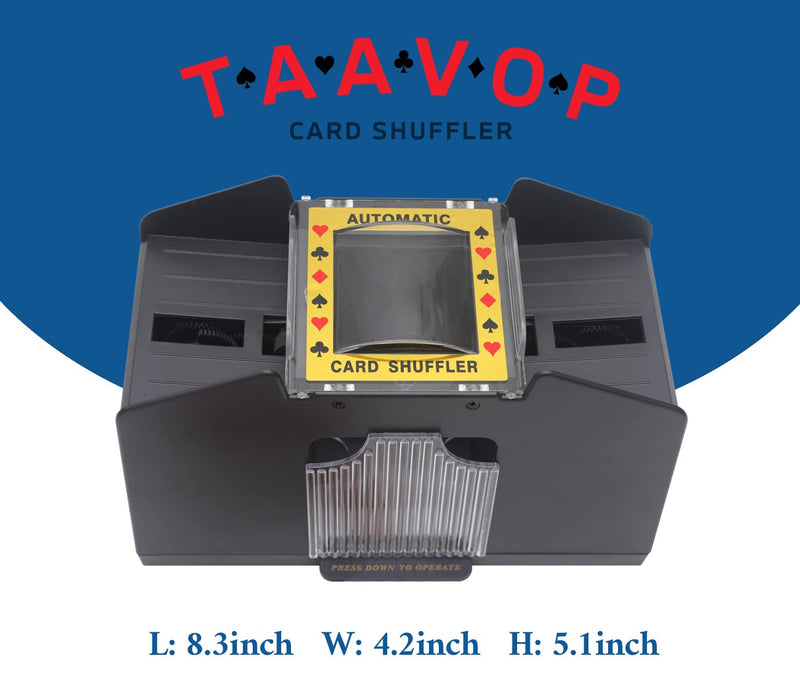 TAAVOP Card Shuffler 2-4 Deck Automatic, Battery-Operated Electric Card Shuffler Machine for UNO/Poker/Playing Card - BeesActive Australia