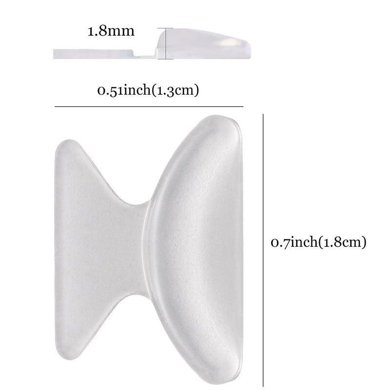 Frienda 10 Pairs 1.8 mm Eyeglass Nose Pads Anti-slip Adhesive Soft Silicone Eyeglass Nose Pads for Eyeglass Sunglasses Spectacles (Transparent) - BeesActive Australia